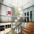 LED Hanging Light,Round Crystal Chandelier For Villa Ceiling